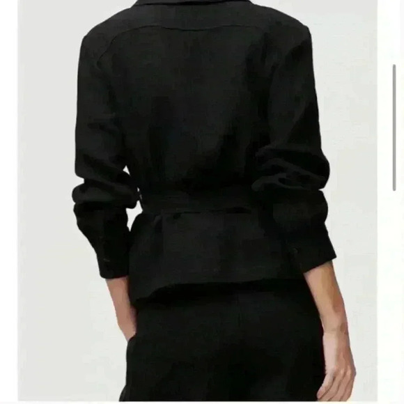 NWT! Frame 100% Linen Wrap Pocket Jacket - Picture 2 of 8